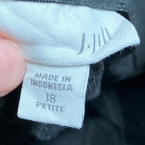 J Jill Womens Pants Black Pull On High Rise Velour Ankle Stretch 18 Petite - Picture 4 of 11